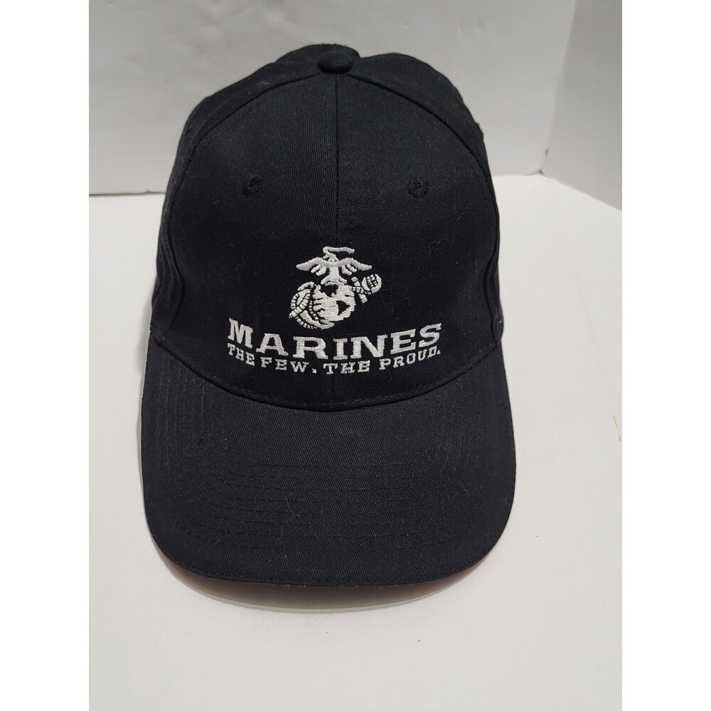 U.S. Marines Hat USMC Military Baseball Cap Black Red The Few The Proud